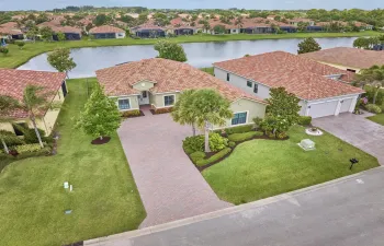 VEROLAGO MEDITERRANEAN WATERFRONT POOL HOME w/RESORT-STYLE AMENITIES! Beautifully appt'd home: 3BR+DEN, 2BA, 3CAR SIDE LOADING GARAGE. Ready to call home.