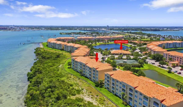 End unit, top floor condo within a very short walk to clubhouse and pool.