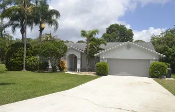 Front House & Huge concrete Driveway
