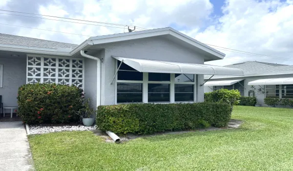 Front view of corner villa