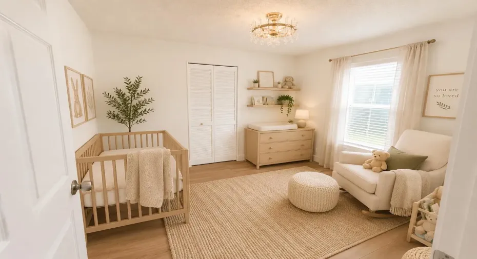 Digitally Staged guest room 2