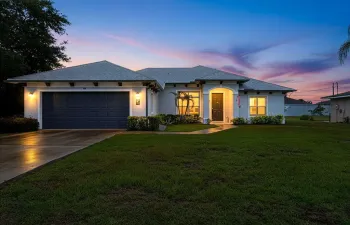 Front Driveway Twilight