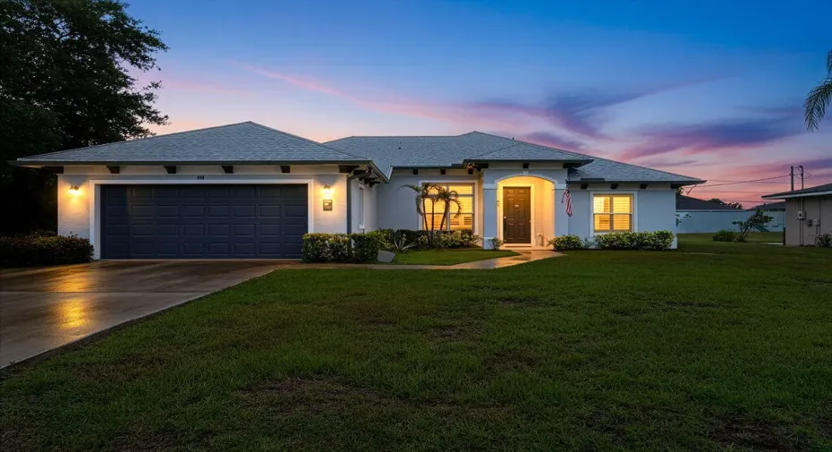 Front Driveway Twilight