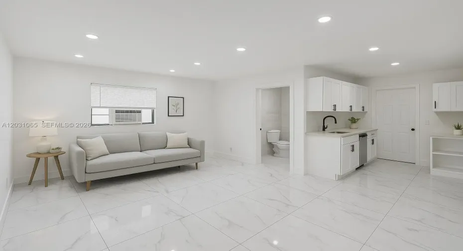 The unit is UNFURNISHED- This photo is VIRTUAL STAGED FOR VISUALIZATION
