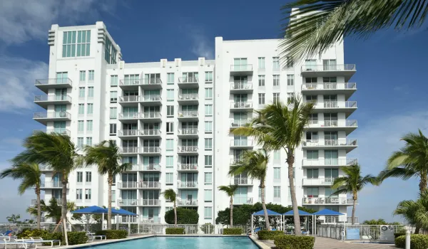 The Edge is an amenity rich 307 unit condo building with 24-hour attended lobby and controlled access entry beautifully located between Downtown West Palm Beach and Clear Lake.