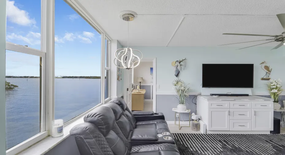 living room/water view