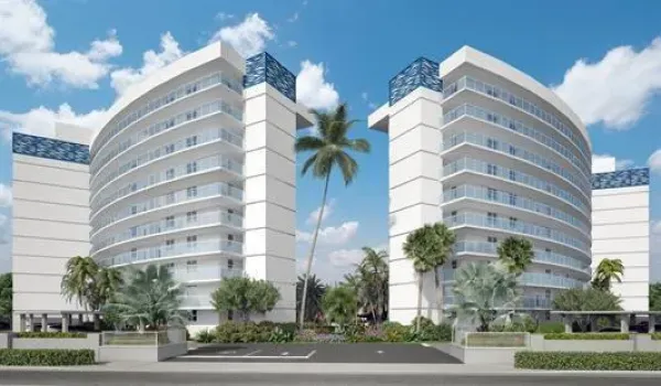 Building recently updated. This is a rendering. Condo is located in building A - on the left