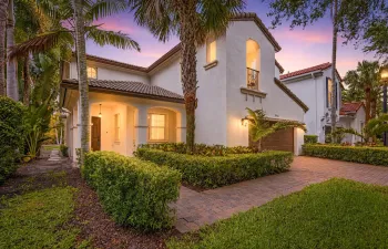 Twilight photo of home