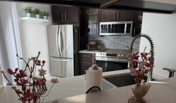 View into the kitchen