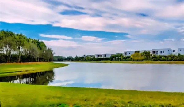 Patio lake view