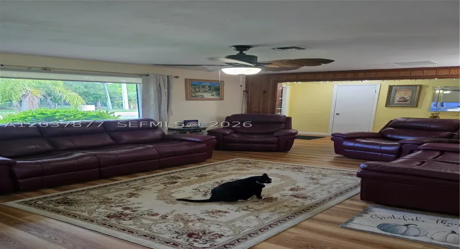 The large picture window is made with impact glass and brings plenty of light in.