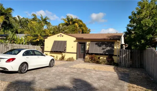 Exterior with ample parking