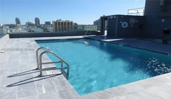 Rooftop heated swimming pool