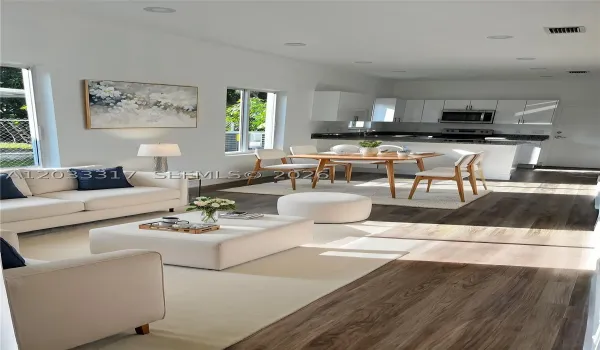 Living Room and Dining Room Virtually Staged