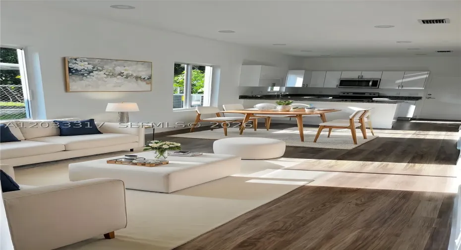 Living Room and Dining Room Virtually Staged