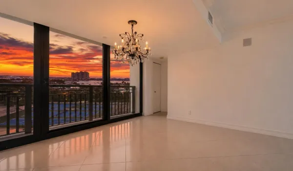 Dining Room - sunset, virtually edited