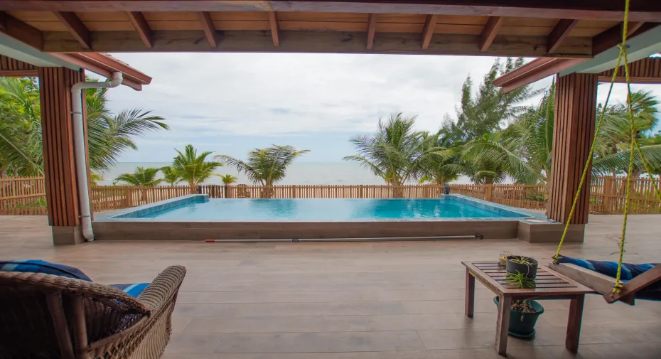 Patio Overlooking Caribbean Sea