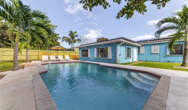 Deck, Pool and Back yard