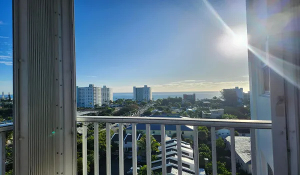 Private balcony with INTRACOASTAL