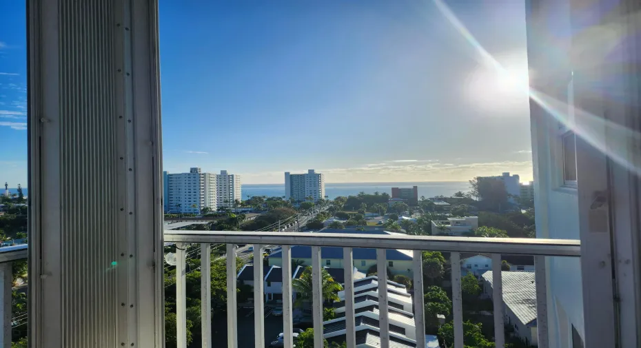 Private balcony with INTRACOASTAL