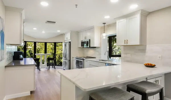 Looking into the kitchen