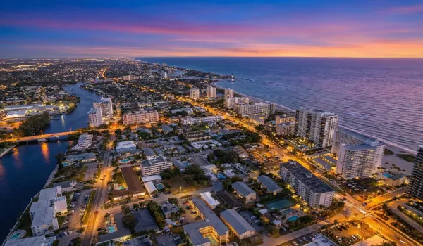 Twilight Aerial View