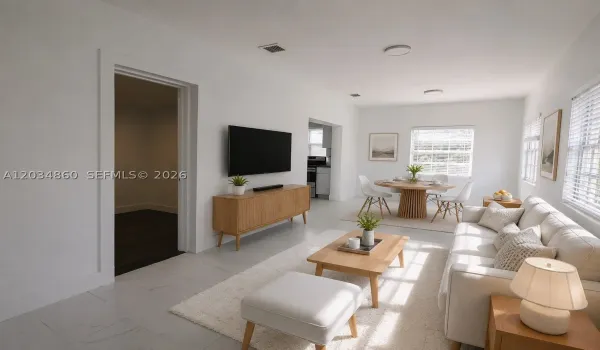 Living Room and Dining Room Virtually Staged