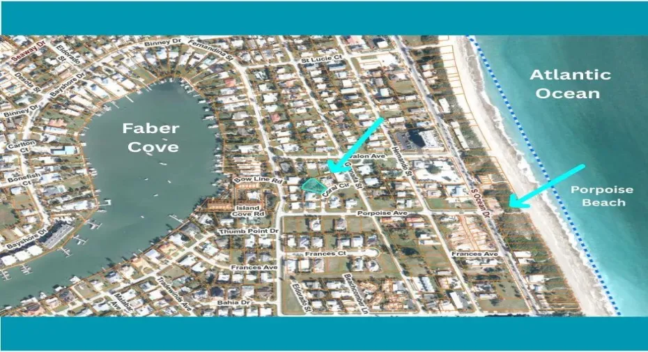 00 Map Coral Cir w Ocean and Faber cove