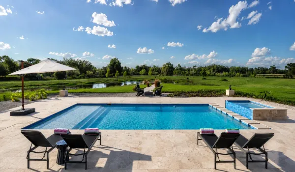 Elegant backyard pool
