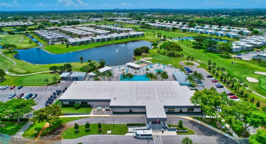 Aerial of the clubhouse and closest to the unit.