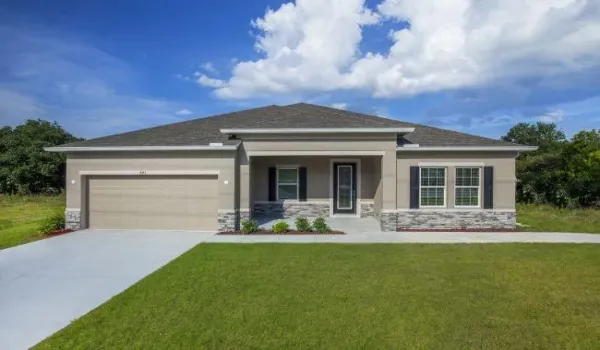 Wilmington A Model Home with Stone Accen