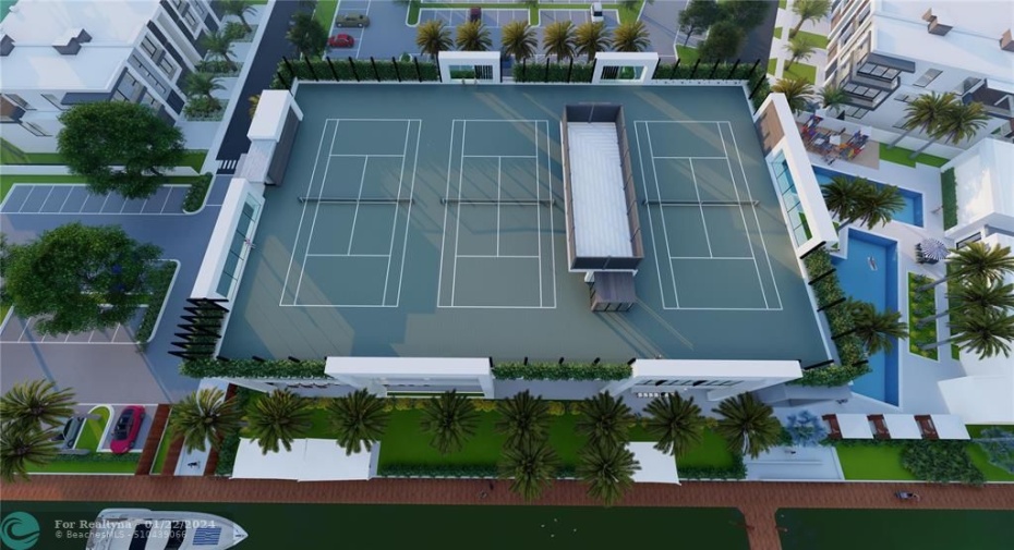 Three rooftop courts!