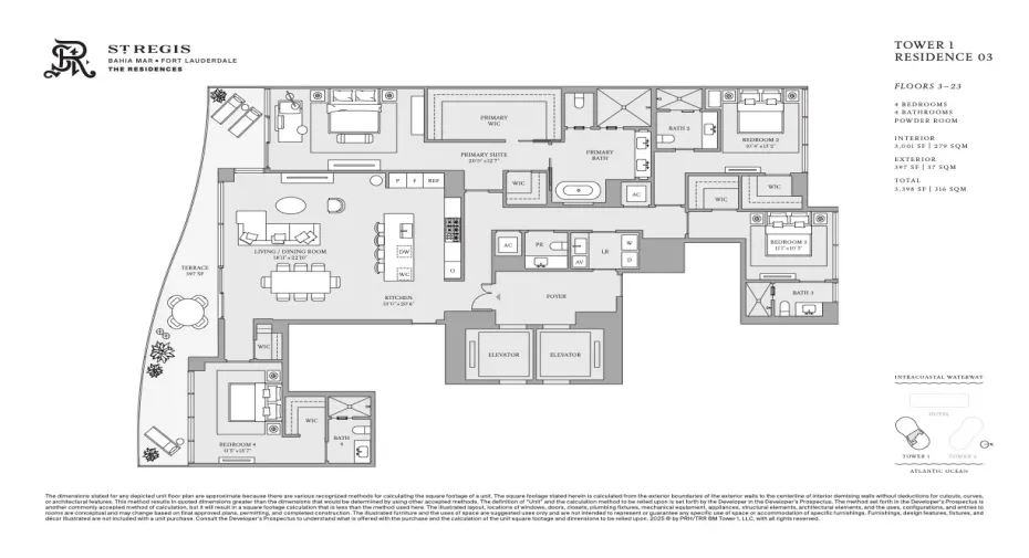 Tower 1 Unit 3 Layout