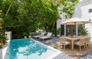 Virtually Staged Pool Area