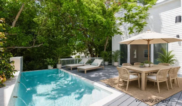 Virtually Staged Pool Area