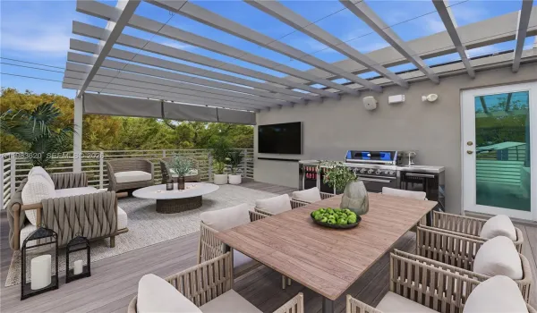 Virtually Staged Rooftop terrace