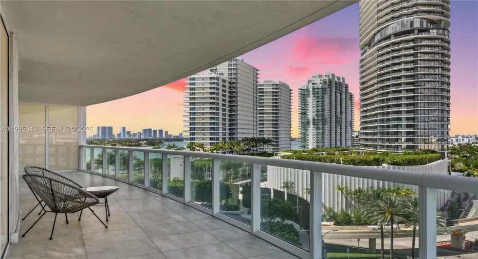 Facing North on the 800 SF wraparound balcony