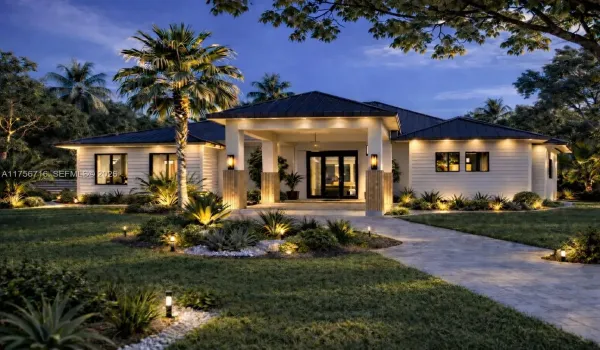 artist's rendering of exterior- under construction home