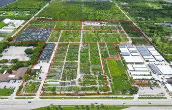 27.61 AC ON KROME AVE - MULTI FOLIO PROPERTY TURNKEY NURSERY BUSINESS. 527 FT ENTRANCE ON KROME AVE & 333 FT ON SW 192 ST & 333 FT ON 188 ST