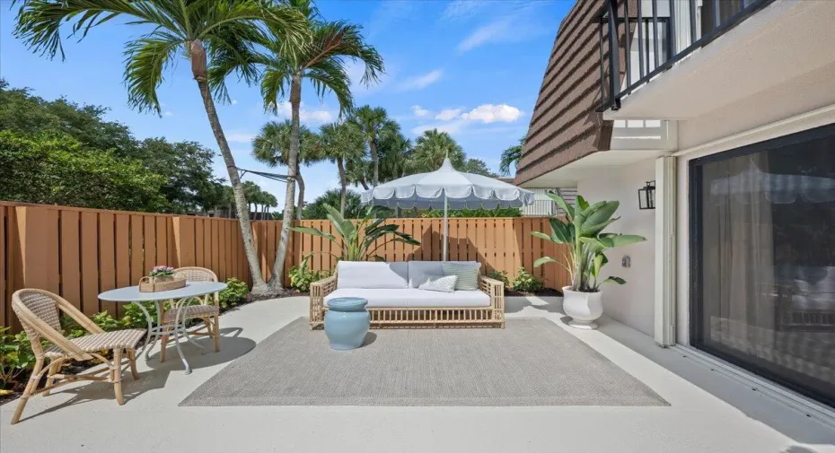 Large Patio Area — Exterior view of the spacious patio area at 2029 20th Court, Jupiter, Florida.