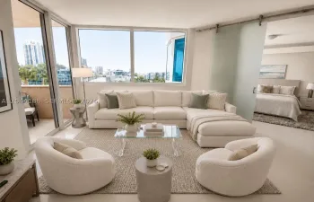 AI staged L sofa