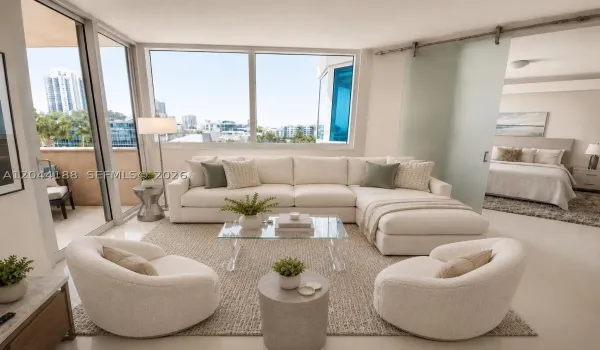 AI staged L sofa