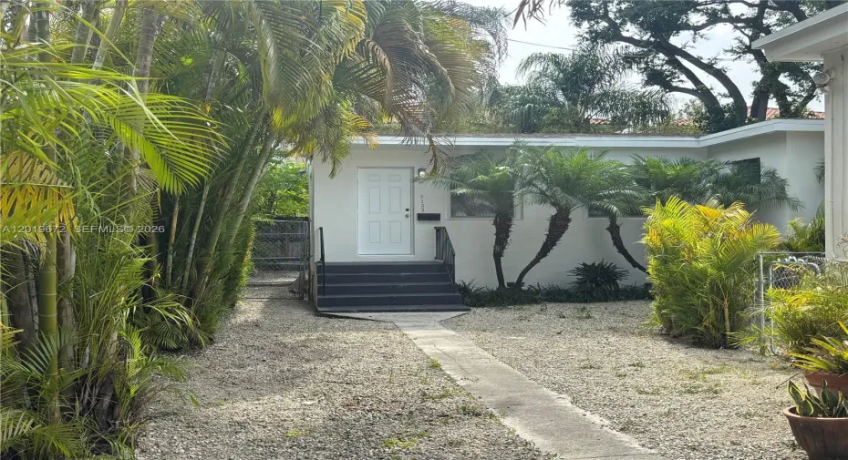 front of cottage