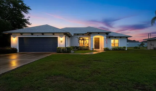 Front Driveway Twilight