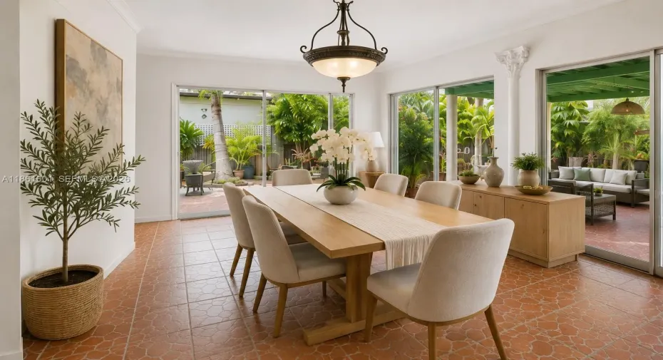 Virtually Staged Florida Room - Can be a Family Room, Studio or Dining Room