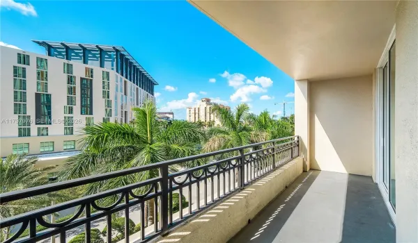 Spacious Balcony. 550 Okeechobee Blvd., Unit #521, West Palm Beach, FL 33401. Cityplace South Tower Condo. For Sale.