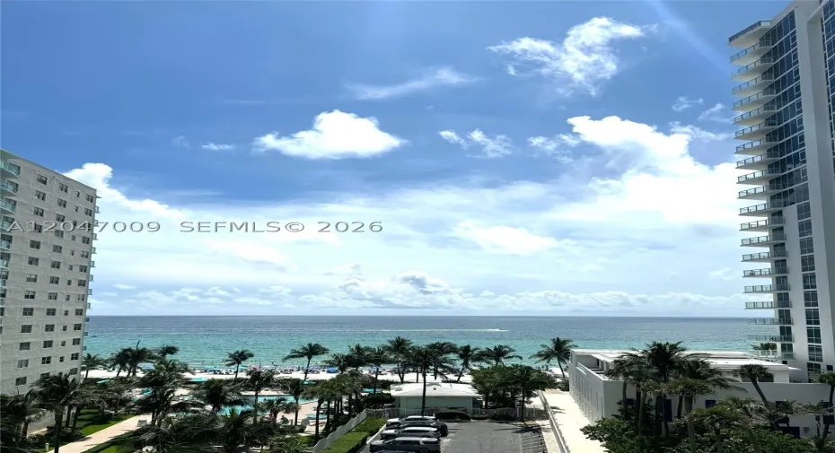 Actual view from the unit balcony facing the ocean & sunrise
