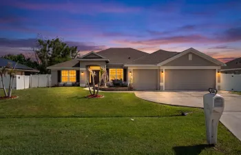 Front exterior twilight