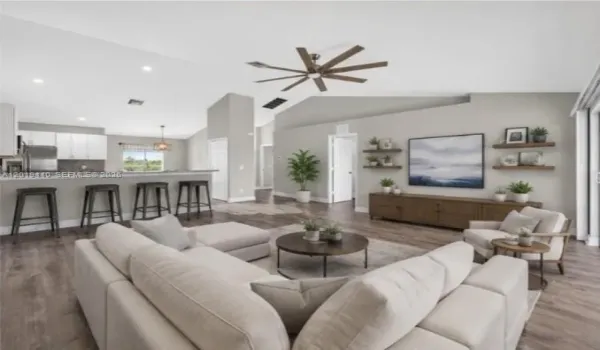Virtually Staged Living Area- Modern Open Concept