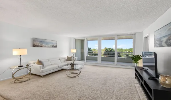Living Room with Treetop Views